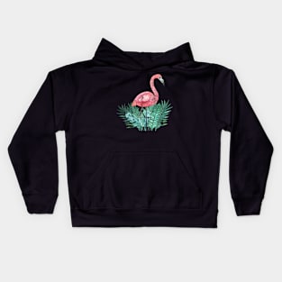 Vintage Flamingo Distressed Style Animal Kids Hoodie